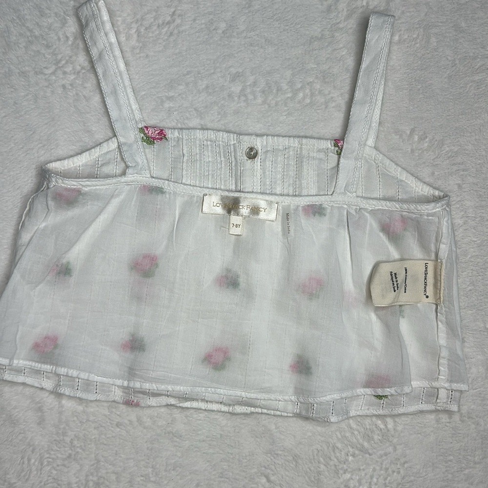 White Floral Embroidered Top - Picture 3 of 4